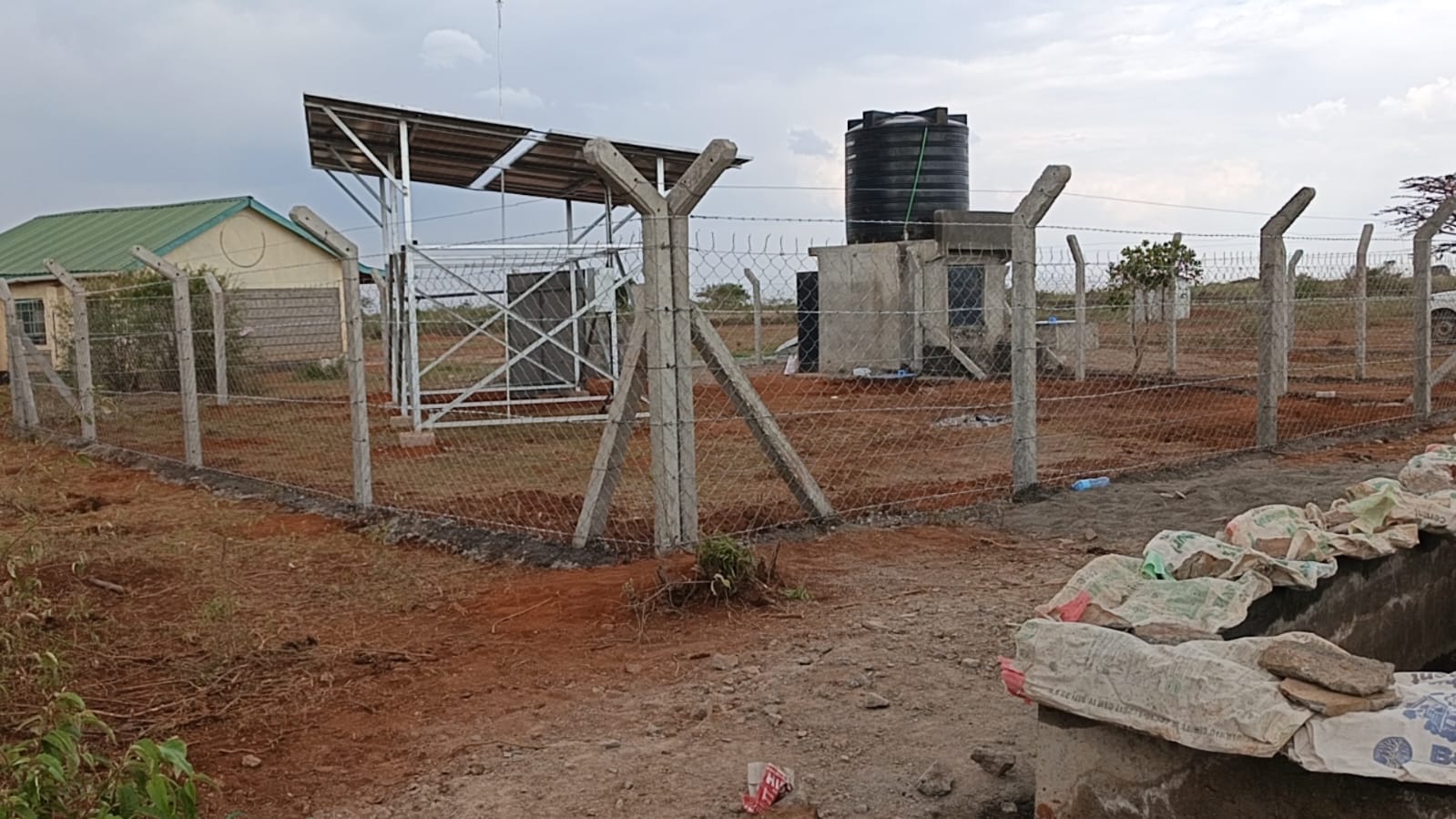 Solar Borehole Site — Precast Perimeter Fencing